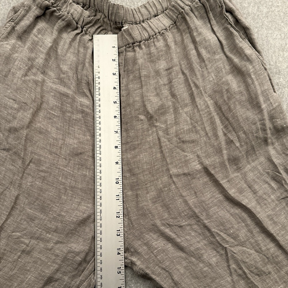Flax Lightweight Linen Drawstring Pants in Taupe - Picture 4 of 10